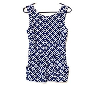 Preppy Jude Connally peplum tank with pockets! - M